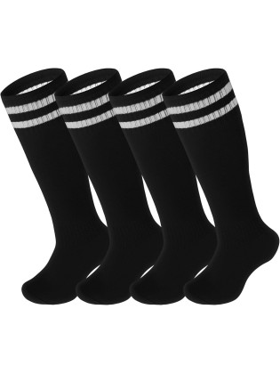 FPAKDH 2 Pair Kids Football Socks for 4-8 Years Old Breathable Sports Training Soccer Socks Girls and Boys Football Socks